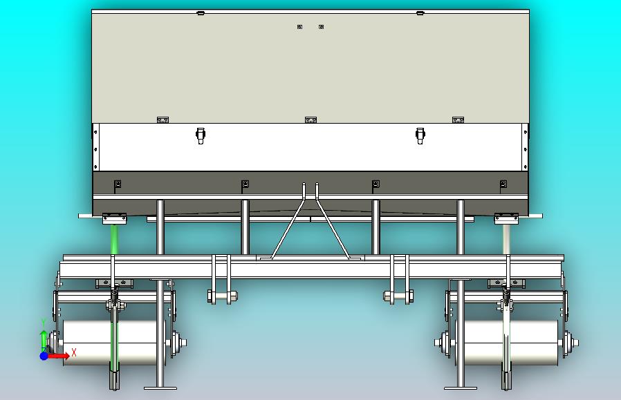 拖拉机后置施肥宽结构3D图纸 STEP格式