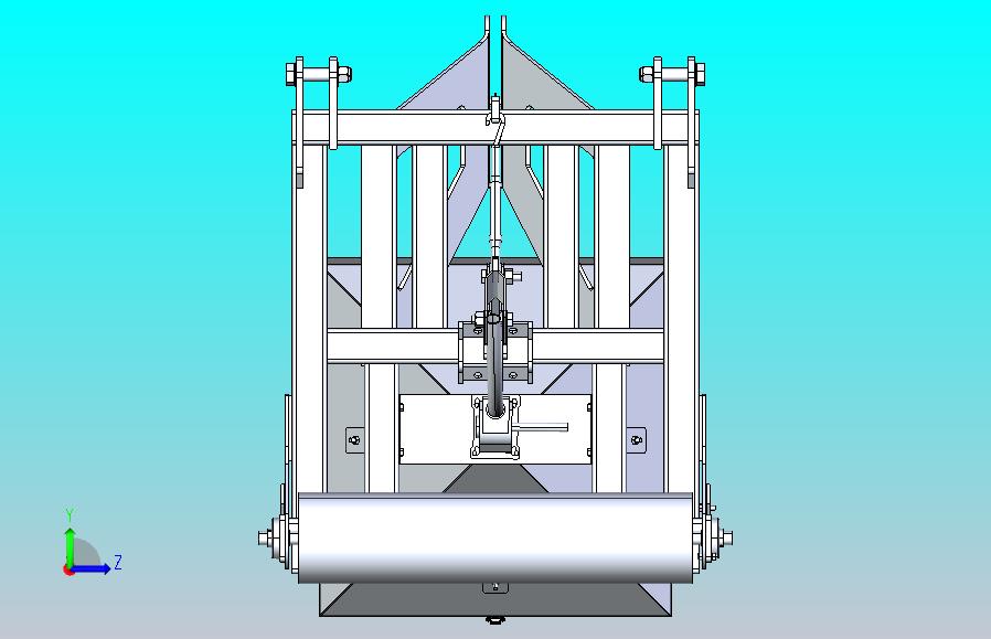 小型拖拉机后置施肥窄结构3D图纸 STEP格式