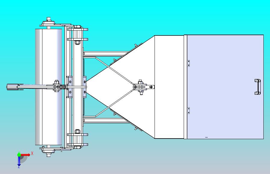 小型拖拉机后置施肥窄结构3D图纸 STEP格式