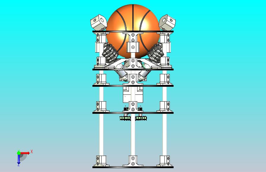 单球轮平衡移动机器人3D图纸 STEP格式