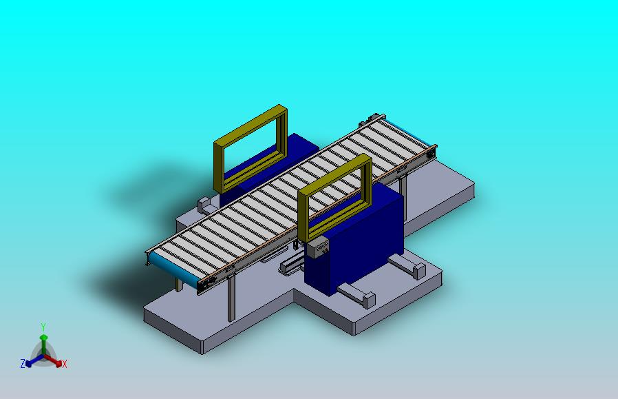 间距可调的纸箱打捆机3D数模图纸 Solidworks18设计