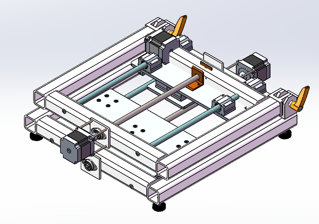 可折叠3D打印机三维SW+二维CAD