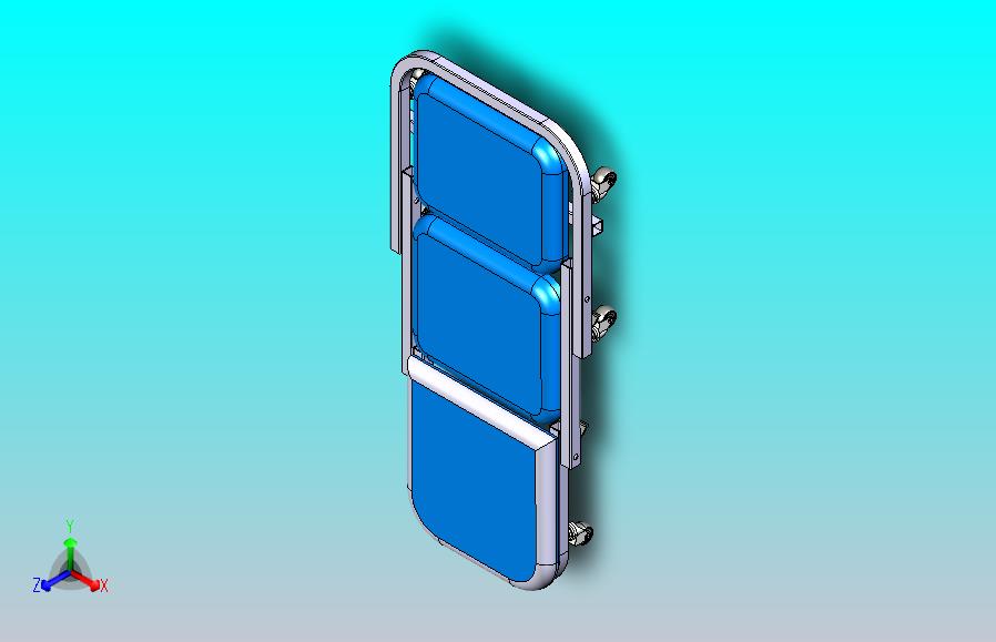 可折叠带轮作业垫3D数模图纸 STP格式
