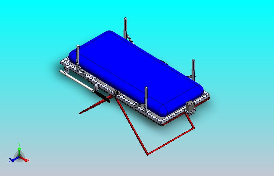 可折叠救生筏结构3D图纸 Solidworks设计