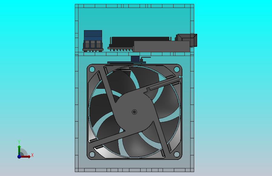 带自动排风的吸烟结构3D数模图纸 Solidworks设计