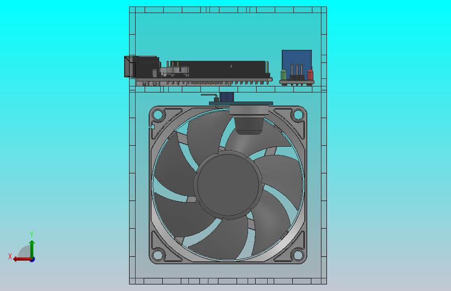 带自动排风的吸烟结构3D数模图纸 Solidworks设计