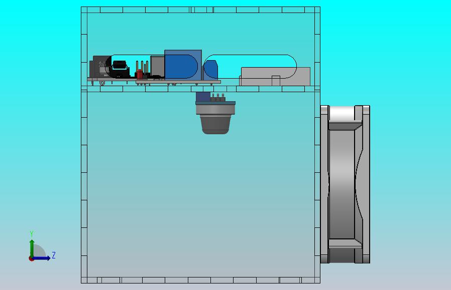 带自动排风的吸烟结构3D数模图纸 Solidworks设计