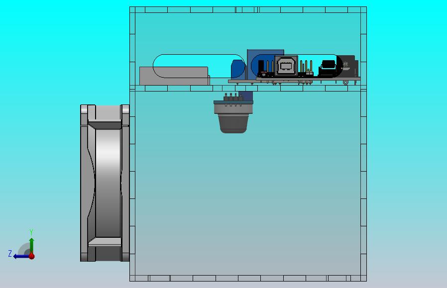 带自动排风的吸烟结构3D数模图纸 Solidworks设计
