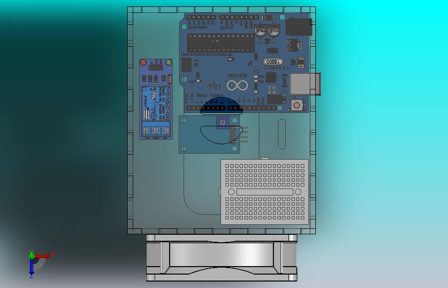带自动排风的吸烟结构3D数模图纸 Solidworks设计