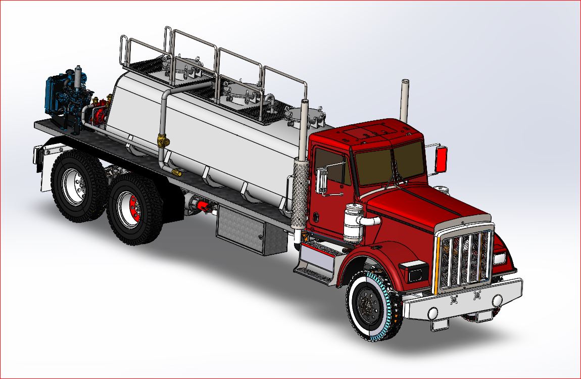 泡沫消防卡车3D图纸 Solidworks设计