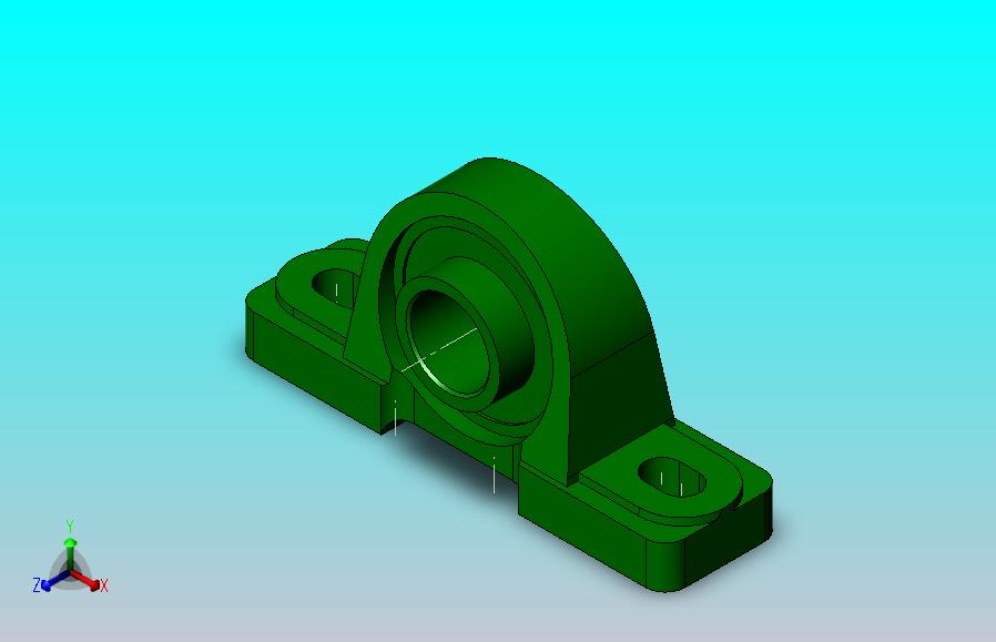 轴承座User Library-Bearing 1_00 PILLOW BLOCK_