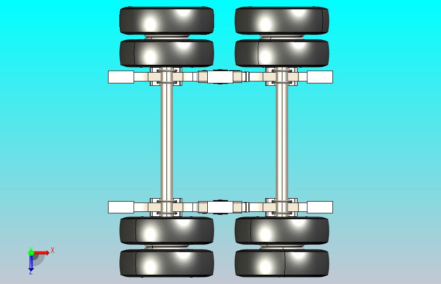 重载串联车轴3D数模图纸 STEP格式