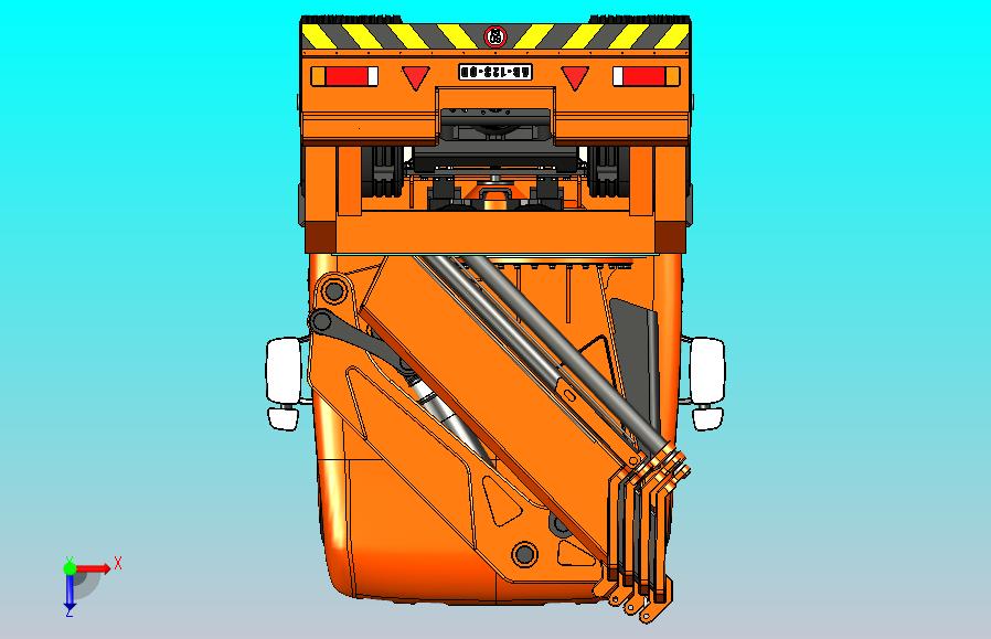 斯堪尼亚卡车(带载重起重机及可伸缩低平板半挂车)3D图纸 STP格式