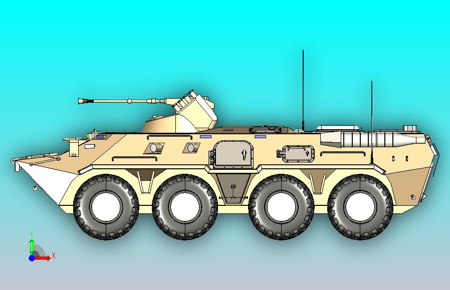 装甲运兵车模型3D图纸 STEP格式