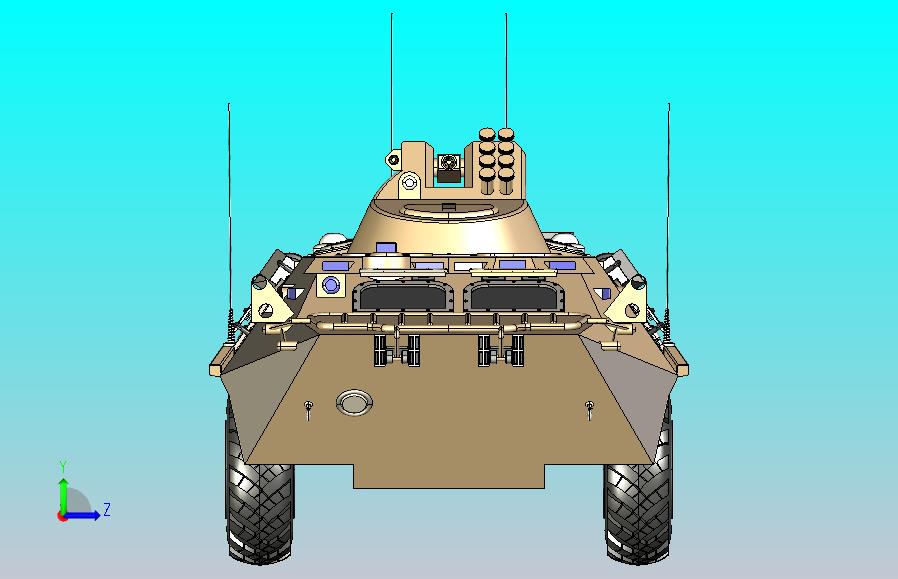 装甲运兵车模型3D图纸 STEP格式