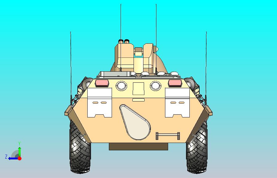 装甲运兵车模型3D图纸 STEP格式