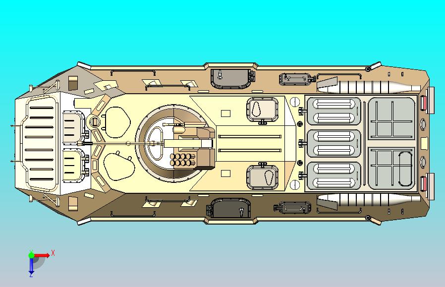 装甲运兵车模型3D图纸 STEP格式