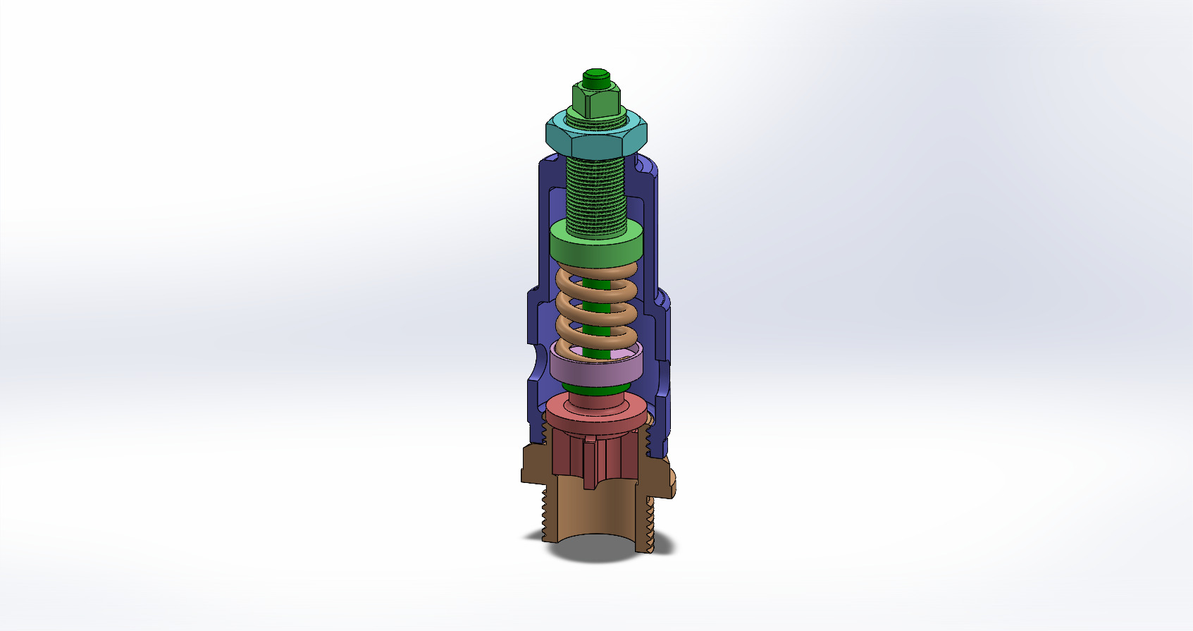 安全阀结构3D图纸 Solidworks设计