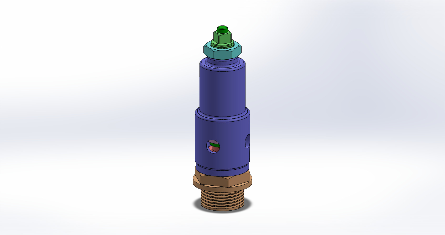 安全阀结构3D图纸 Solidworks设计