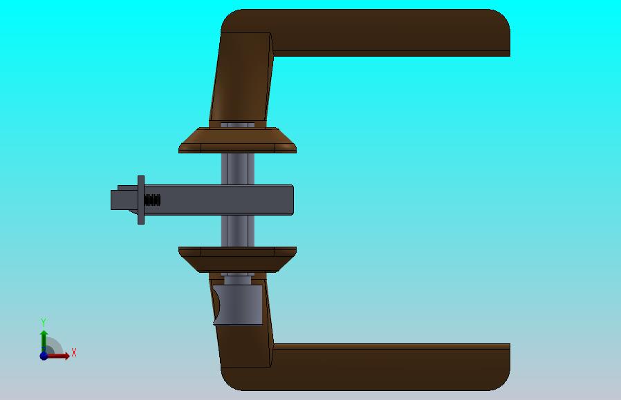 把手门锁3D模型图纸 Solidworks设计