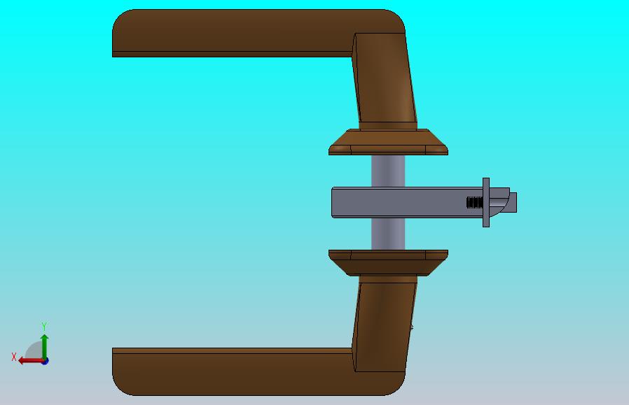 把手门锁3D模型图纸 Solidworks设计