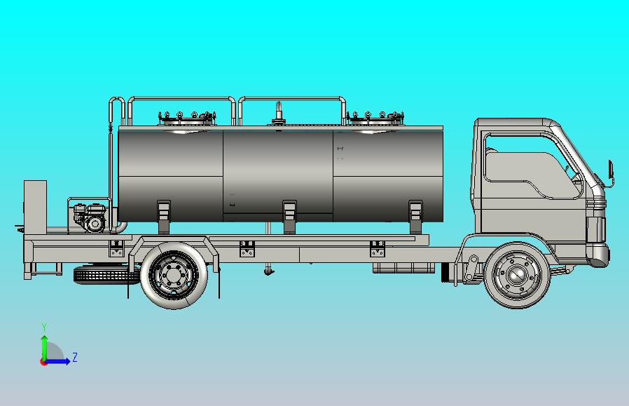 运水卡车3D图纸 STEP格式