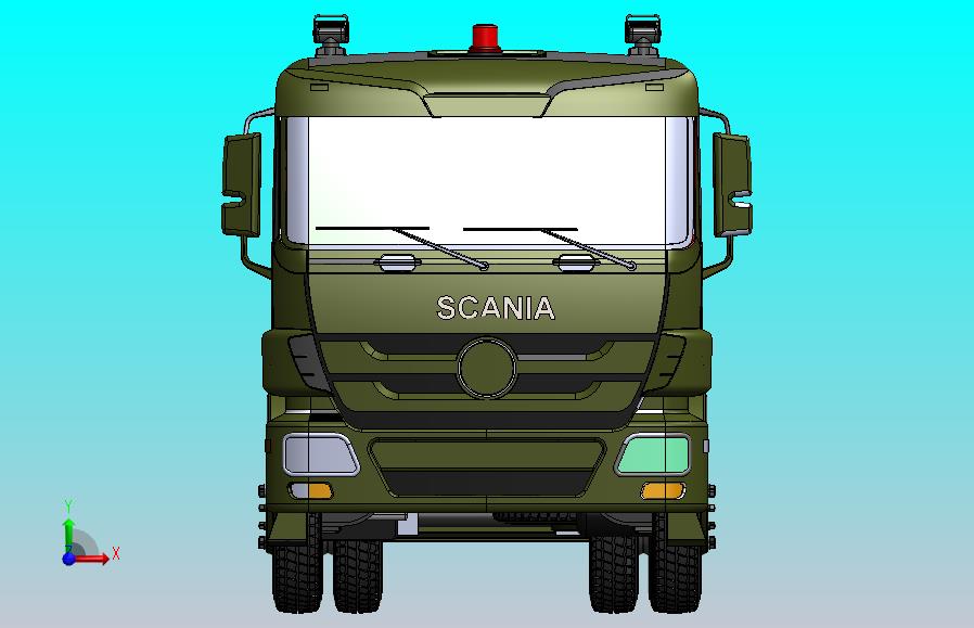 钩臂式起重卡车3D图纸 Solidworks设计