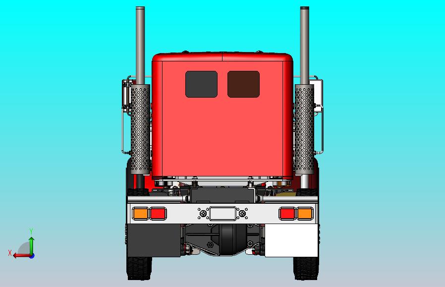 肯沃斯T370大卡车模型3D图纸 Solidworks设计