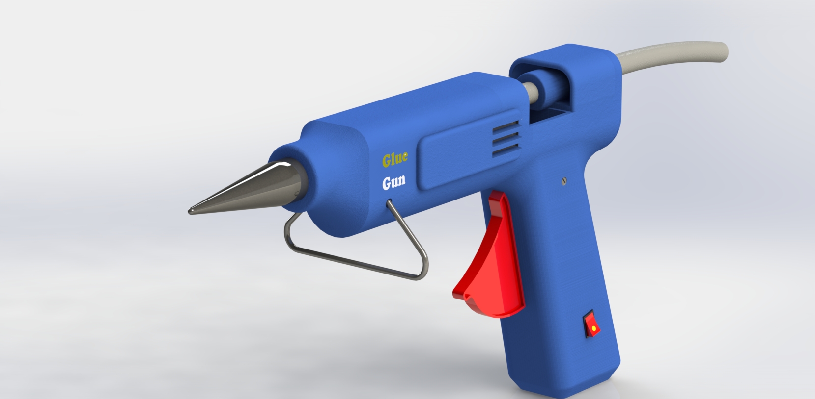 热熔胶木仓简易模型3D图纸 Solidworks设计