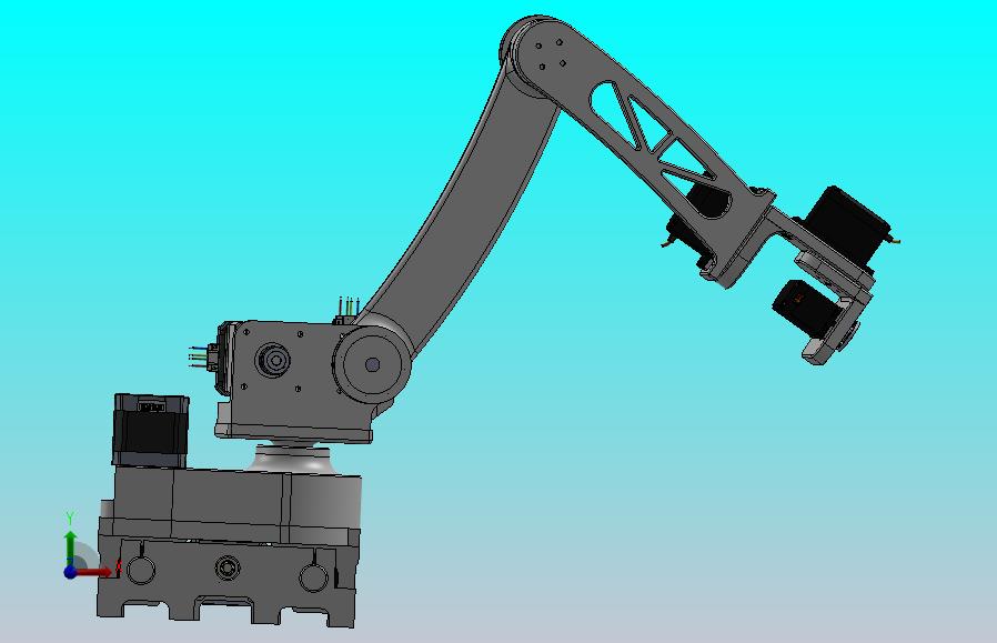 6自由度机械臂+X轴3D图纸 Solidworks设计