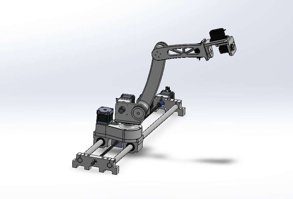 6自由度机械臂+X轴3D图纸 Solidworks设计