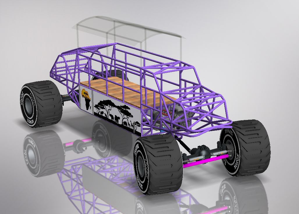 越野观光车结构3D图纸 STP格式