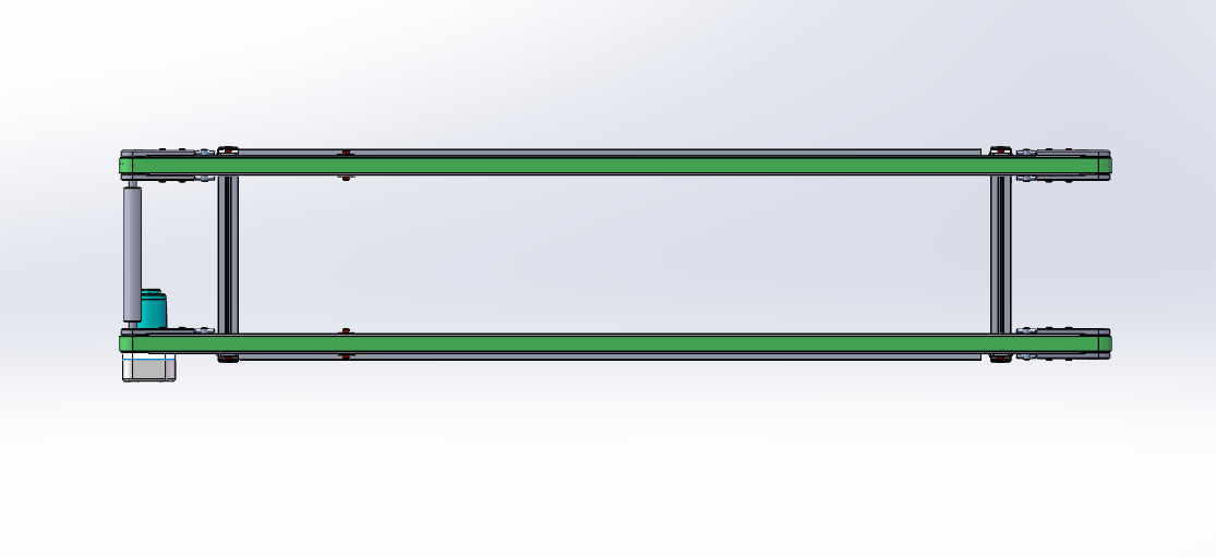 齿形同步带左边驱动皮带线 Solidworks18设计