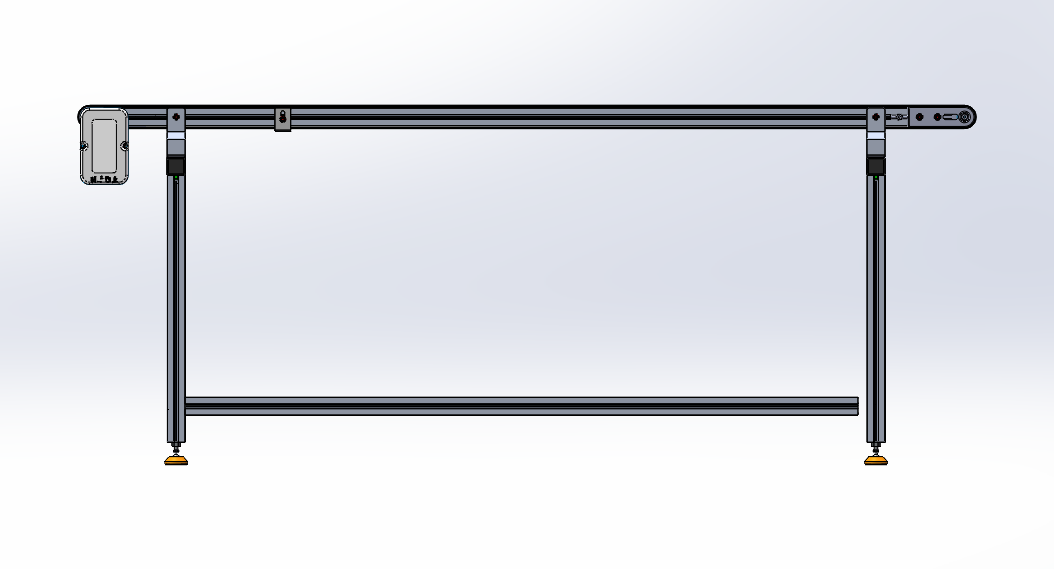 齿形同步带左边驱动皮带线 Solidworks18设计