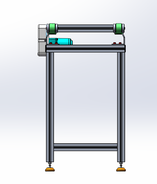 齿形同步带左边驱动皮带线 Solidworks18设计