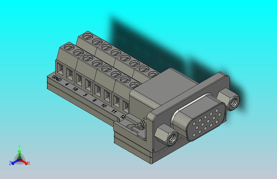 电路连接器VGA DB15-3-F控制面板PCB