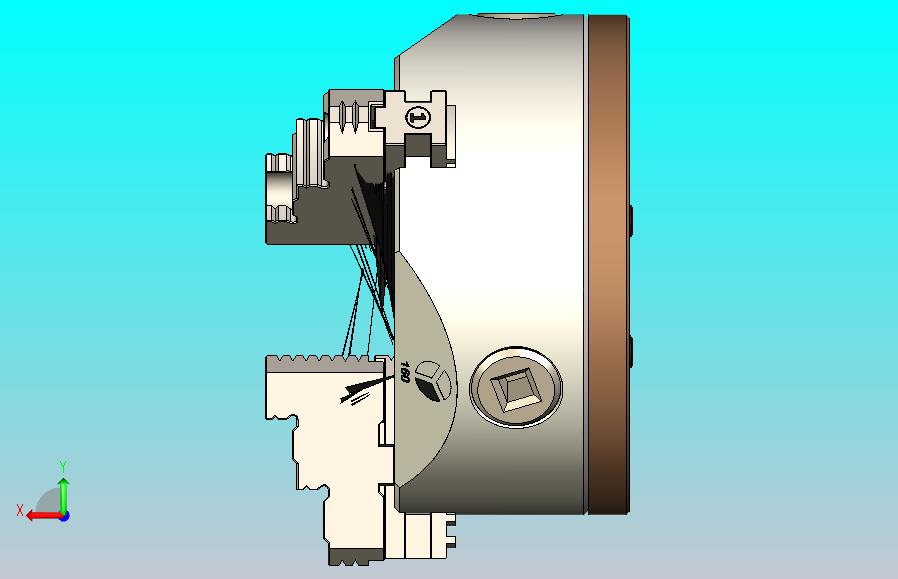 通用螺纹板直径160mm,带三个爪子