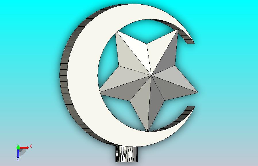 星星和月亮吊坠