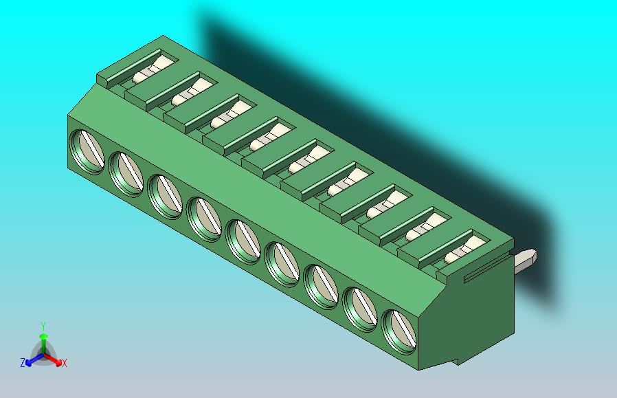 端子排PCB Terminal Block 9 DEG381-3.5