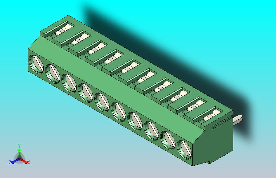 端子排PCB Terminal Block 10 DEG381-3.5
