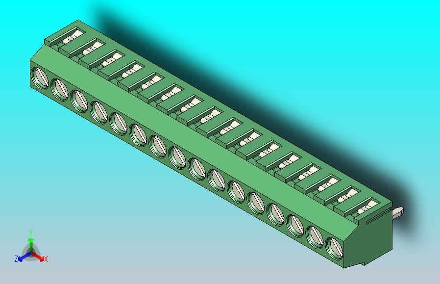 端子排PCB Terminal Block 16 DEG381-3.5