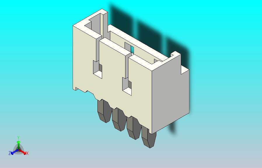短款型直插头JST connector 1x4 P1.25mm thru hole wafer A2 v5