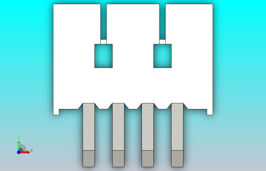短款型直插头JST connector 1x4 P1.25mm thru hole wafer A2 v5