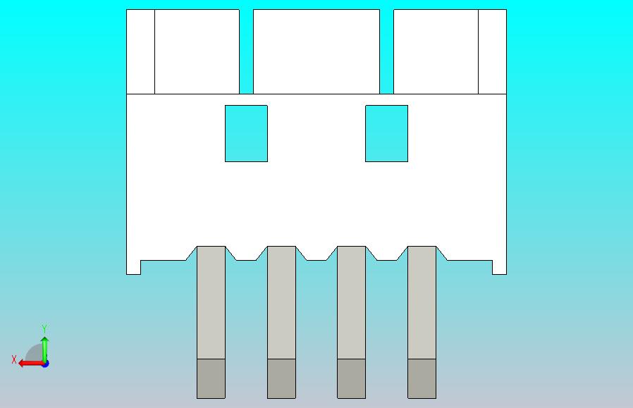短款型直插头JST connector 1x4 P1.25mm thru hole wafer A2 v5