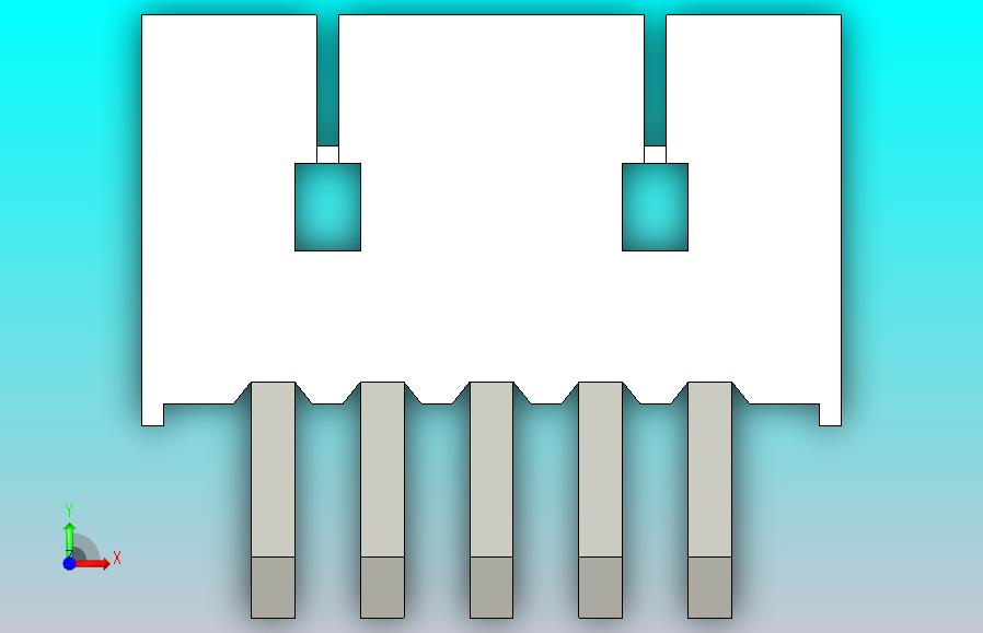 短款型直插头JST connector 1x5  P1.25mm thru hole wafer A2 v7