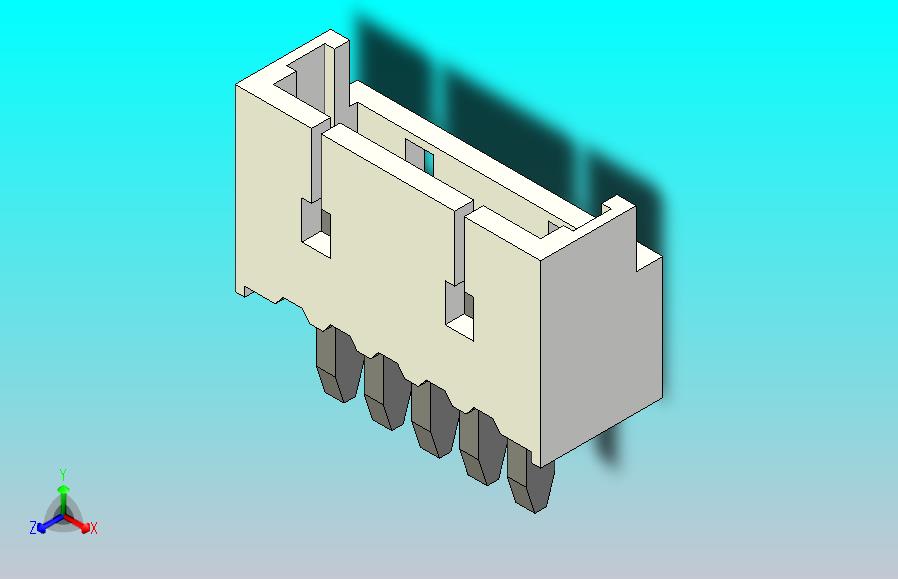 短款型直插头JST connector 1x5  P1.25mm thru hole wafer A2