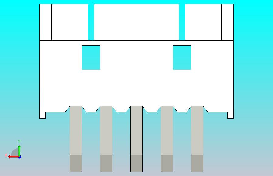 短款型直插头JST connector 1x5  P1.25mm thru hole wafer A2
