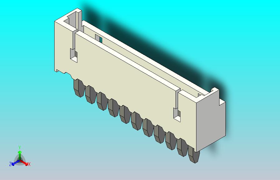 短款型直插头JST connector 1x11  P1.25mm thru hole wafer A2