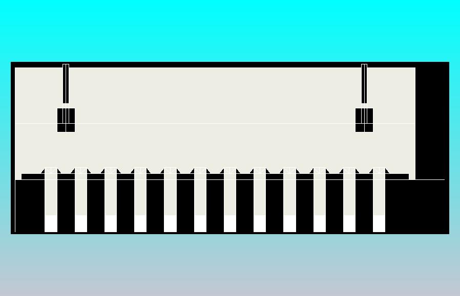 短款型直插头JST connector 1x12  P1.25mm thru hole wafer A2 footprint