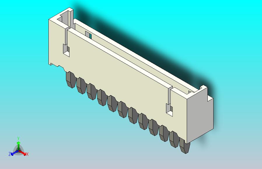 短款型直插头JST connector 1x12  P1.25mm thru hole wafer A2
